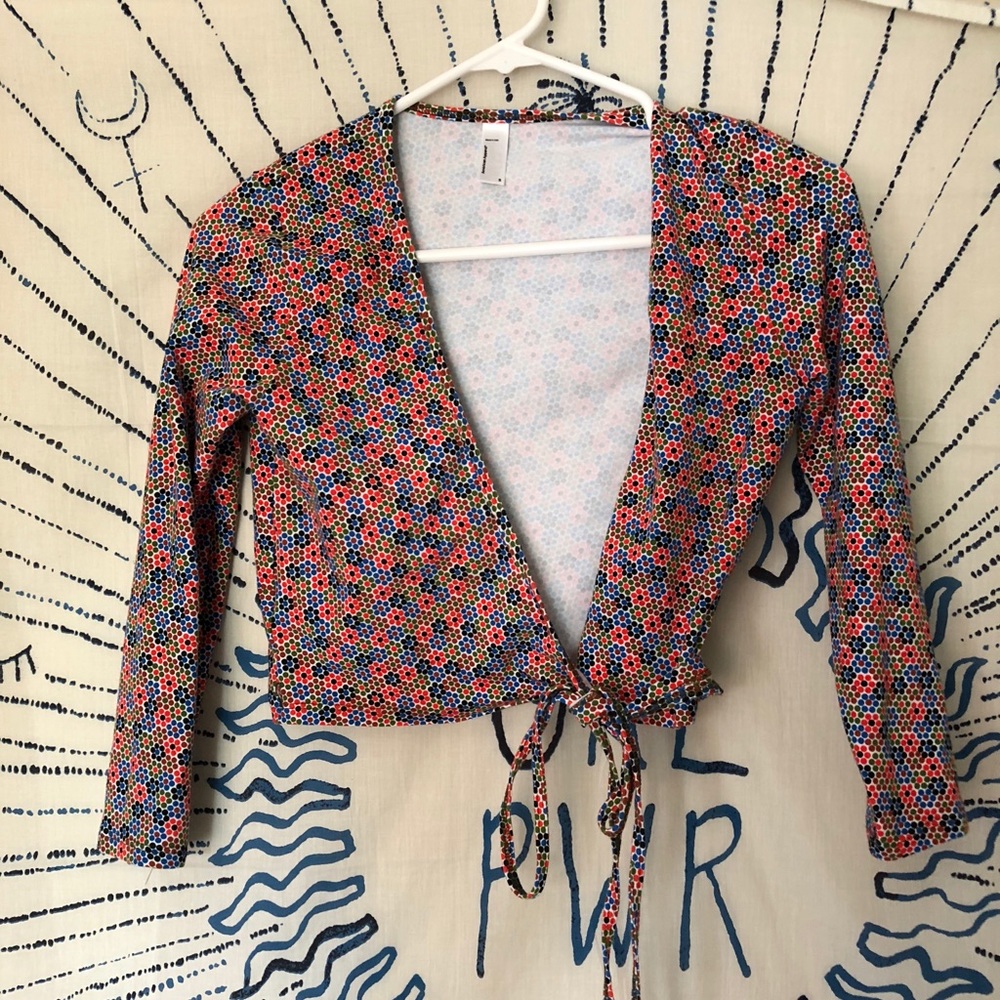 American apparel wrap top
